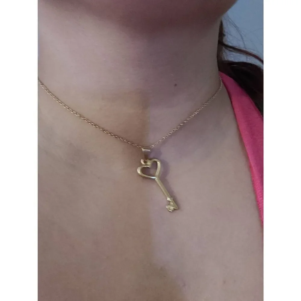 Butterfly and heart charm necklace